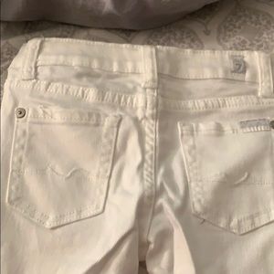 7 for all mankind kids white jeans